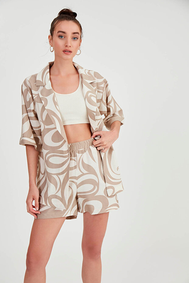 Patterned Casual Jacket - 1