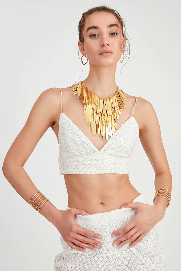 İp Askılı Dantelli Büstiyer - 8