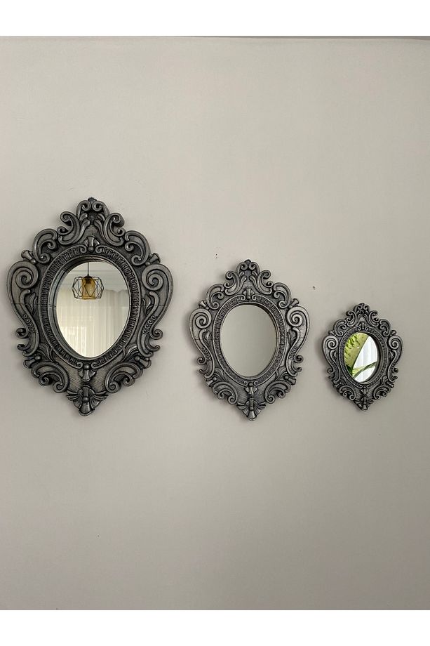 Oval Ayna Set Vintage 3 lü Ayna Set - 1