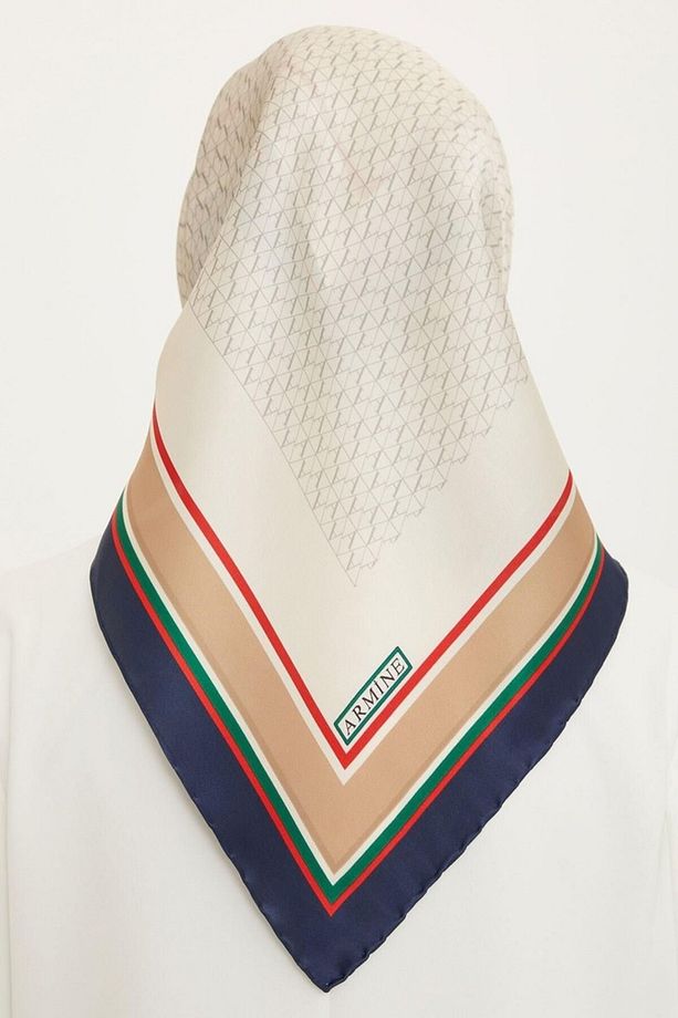 Nostalji Serisi İpek Twill Eşarp 8724D-04 - 3