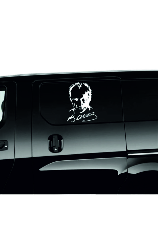 Mustafa Kemal Ataturk Signed Vehicle, Car, Auto, Motorcycle, Helmet, Laptop, Glass Sticker 19.4X15 cm