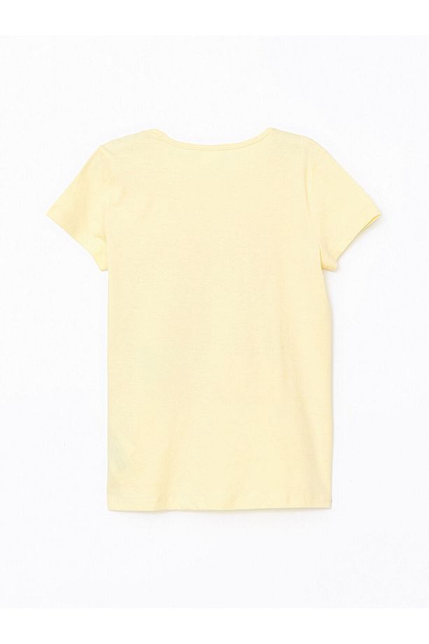 LCW Kids Sarı Bisiklet Yaka Kız Çocuk Pijama Takım - 4