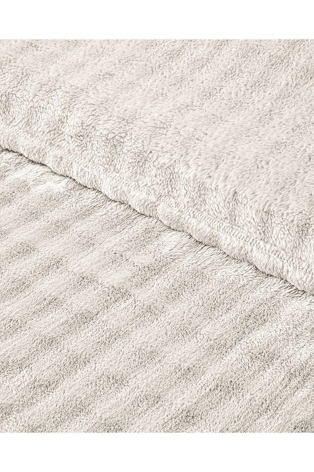Glance Bubble Supersoft Tek Kişilik Battaniye Krem - 3