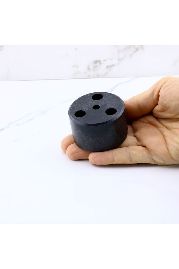 Kapsül 3.7 cm Siyah 10 ADET Mobilya Ayak Yükseltici Baza Ayağı Koltuk Kanepe Altı Puf Ayakları - 6