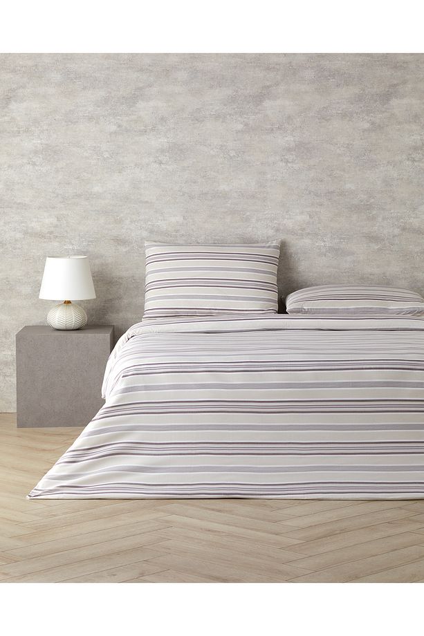Contempo Kolay Ütülenir Tek Kişilik Nevresim Takımı 160x220 cm Mürdüm - 1