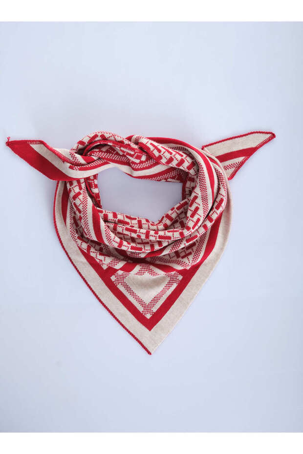 Desenli Triko Fular - 5