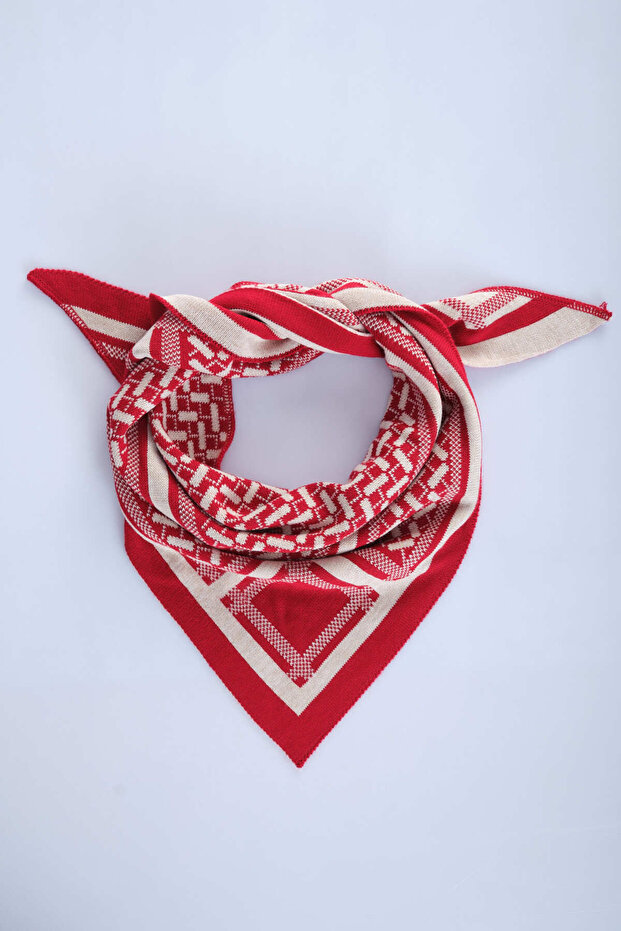 Desenli Triko Fular - 3