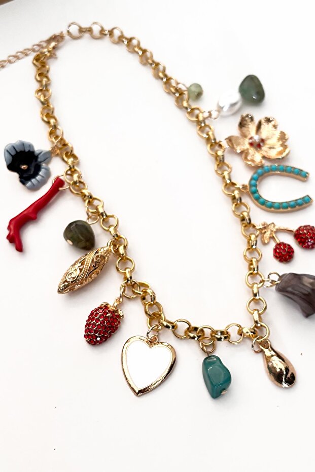 Charm Uçlu Şans Kolyesi - 5