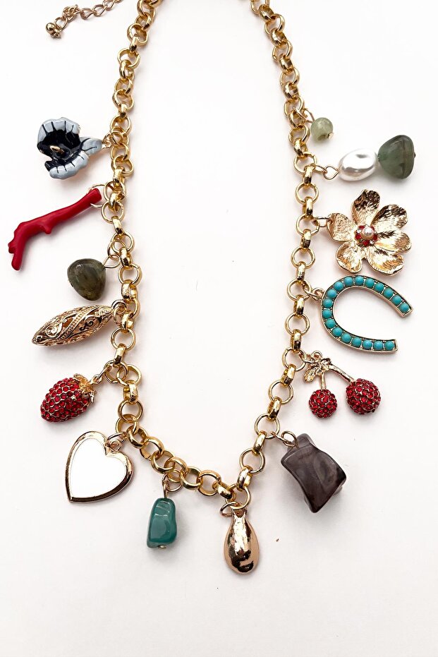 Charm Uçlu Şans Kolyesi - 4