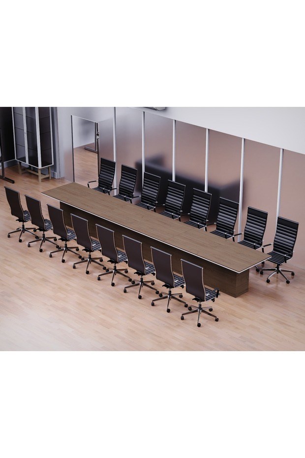 Advanced Conference Table for Office, Office Meeting Table, Room Table-Truffle Davos Oak, 600CM