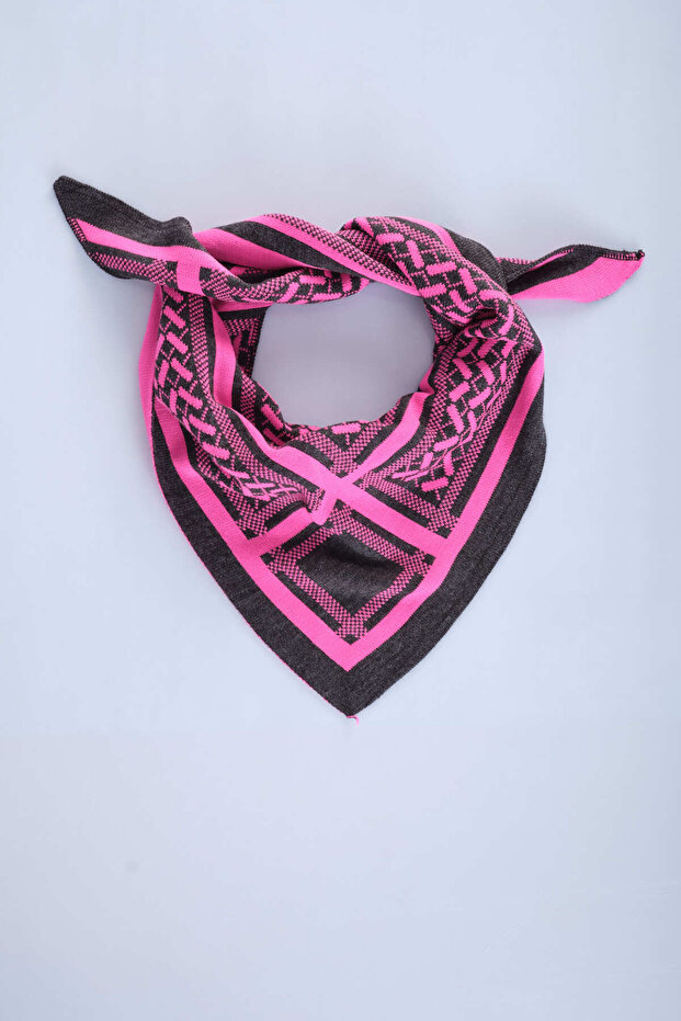 Desenli Triko Fular - 4