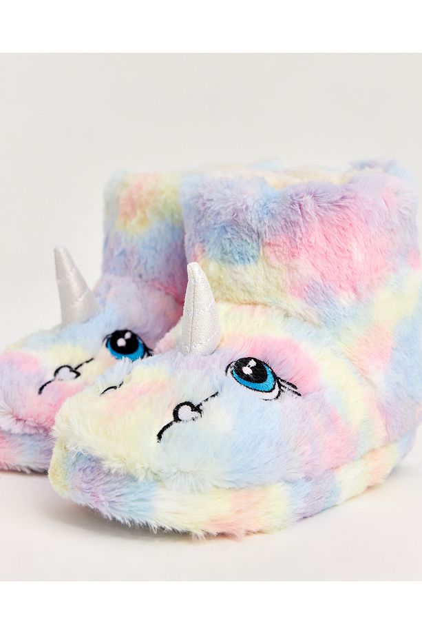 Horn - Unicorn Renkli Çocuk Panduf - 3