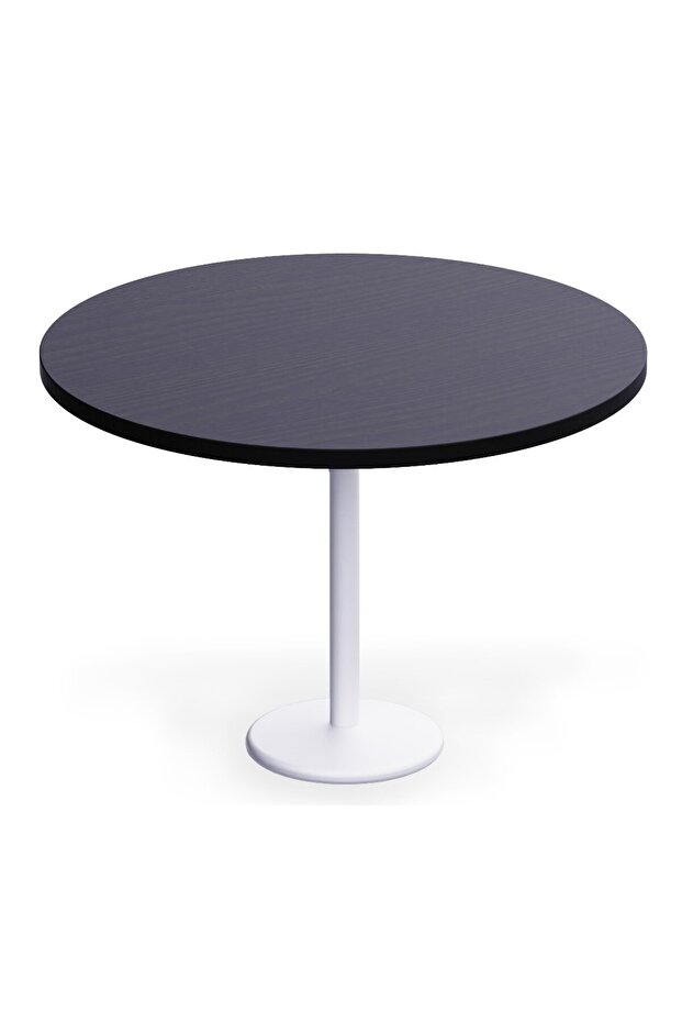 Round Pantry Table, Simple Modern Design Coffee Task for Home Office, (120 cm Dia, Black)