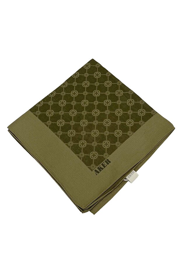 Elegance Monogram Eşarp - Haki 934 - 2