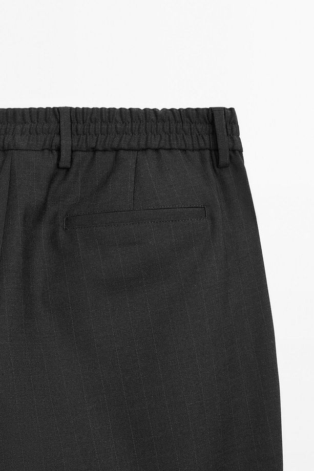 Yün Karışımlı Çizgili Regular Fit Pantolon - 9