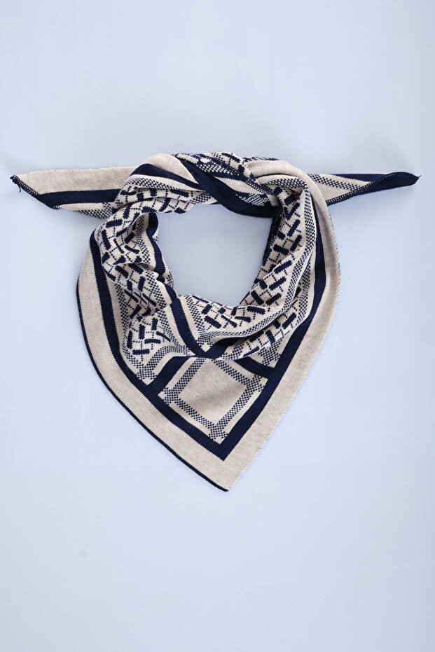 Desenli Triko Fular - 6