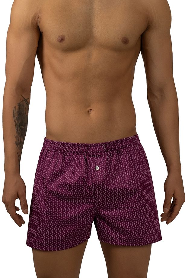 Boxer Erkek, 5'li "karışık" Boxer Set, % 100 Pamuklu Poplin Kumaş Boxer, Canlı Renkler, 5 Adet - 6