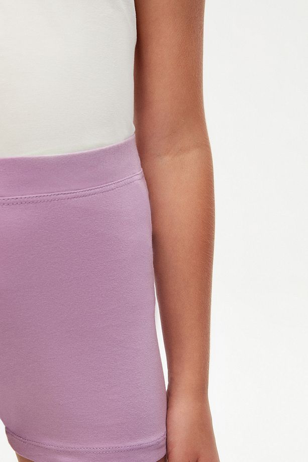 Lila Basic Kız Çocuk Dans Şort - 4