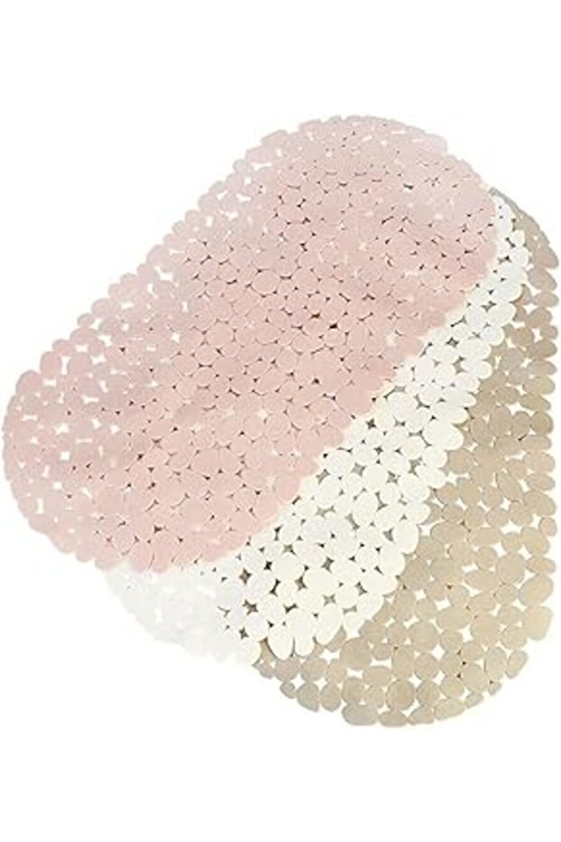 Bathroom Shower and Bathtub Anti-Slip Mat with Suction Cups - 34 X 68 cm - White M-130
