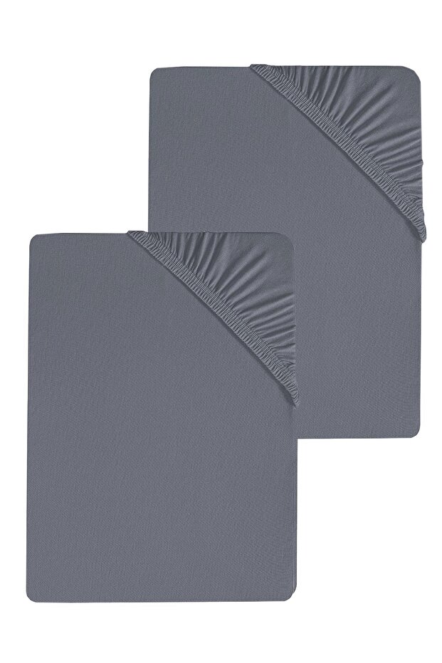 عدد 2 ملاءة سرير مفردة من القطن الممشط - 140x200 سم مرنة - 1