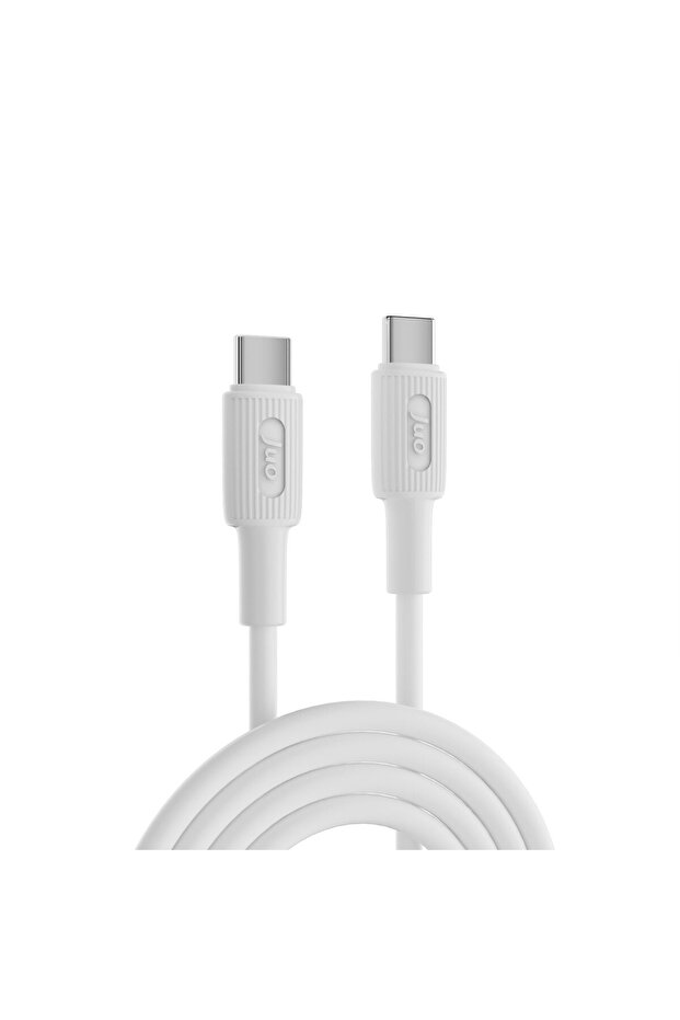 60w Usb Type-c To Type-c Silikon Hızlı Şarj Ve Data Kablosu Beyaz 2 Metre - 5