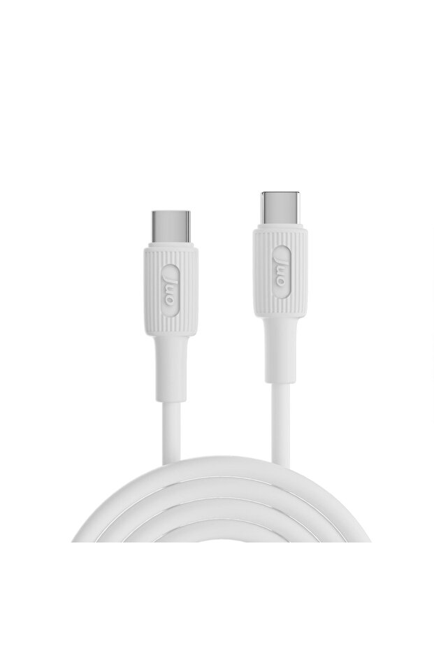 60w Usb Type-c To Type-c Silikon Hızlı Şarj Ve Data Kablosu Beyaz 2 Metre - 6