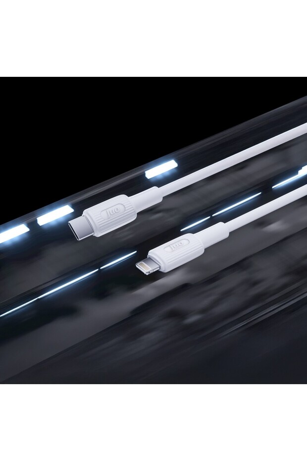 27w Usb Type-c To Lightning Iphone Ipad Silikon Hızlı Şarj Ve Data Kablosu Beyaz 2 Metre - 3