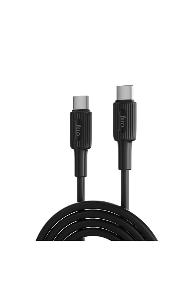 60w Usb Type-c To Type-c Silikon Hızlı Şarj Ve Data Kablosu Siyah 2 Metre - 1
