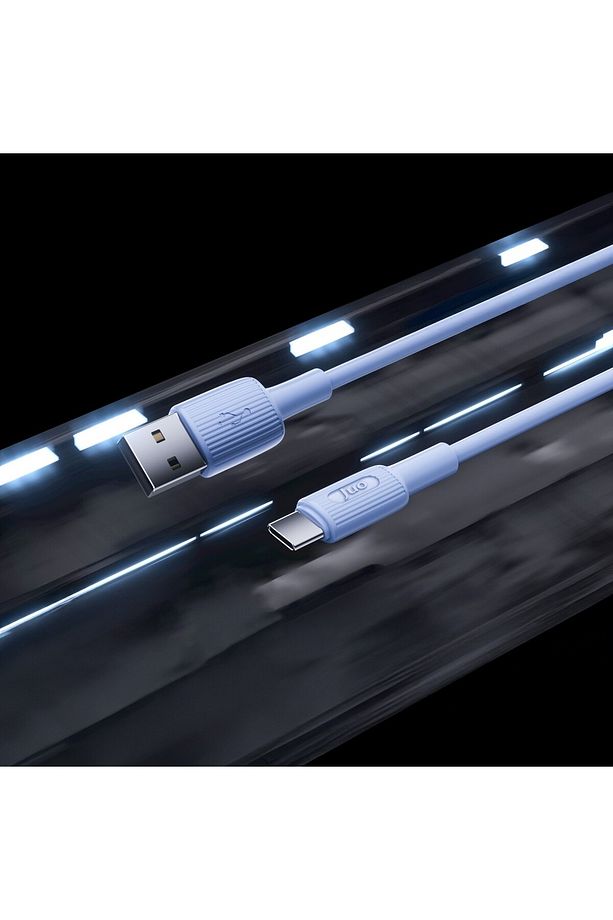 12w Usb-a To Type-c Silikon Hızlı Şarj Ve Data Kablosu Mavi 1 Metre - 3