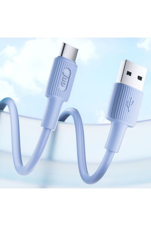 12w Usb-a To Type-c Silikon Hızlı Şarj Ve Data Kablosu Mavi 1 Metre - 2