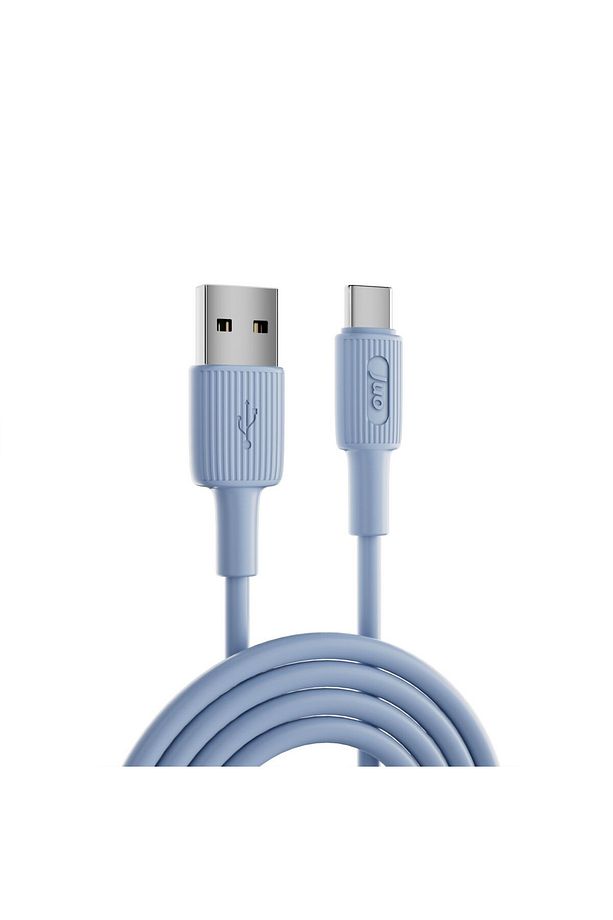 12w Usb-a To Type-c Silikon Hızlı Şarj Ve Data Kablosu Mavi 1 Metre - 5