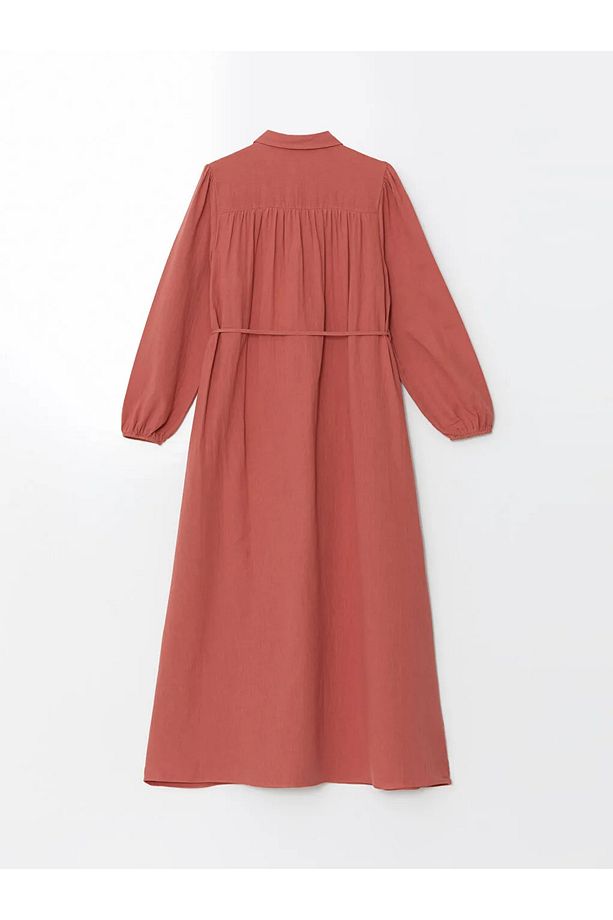 LCW Modest  Gömlek Yaka Müslin Kadın Elbise - 6
