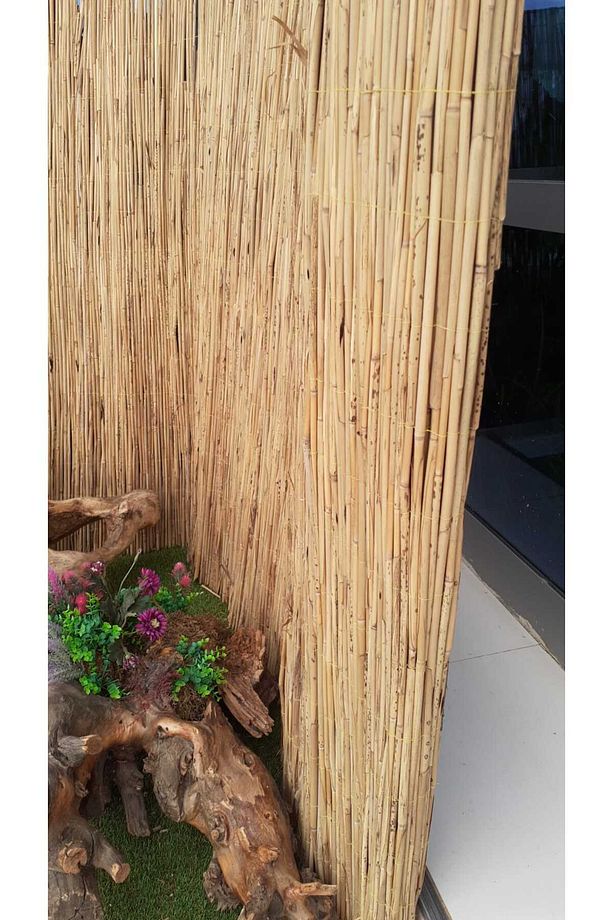 Bambu Çit Kamış Çit Hasır Çit 1x5 Metre Eni 1 Metre Uzunluk 5 Metre Bahçe Çiti Rulo Çit Bambu Çit - 1
