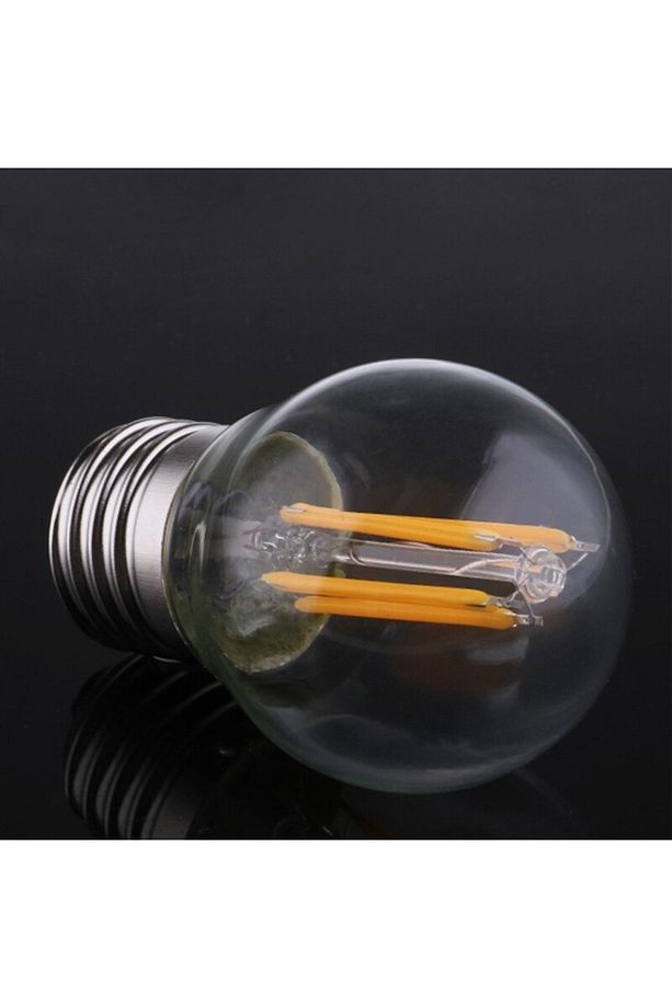 6 Watt Mini Top Ampul Led Filament G45 Şeffaf Cam Rustik Ampul E27 Duy 3000k Gün Işığı 10 Adet - 7
