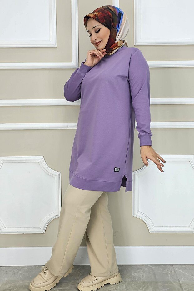 Women's Label Detailed Suit Sleeve Saw Tunic