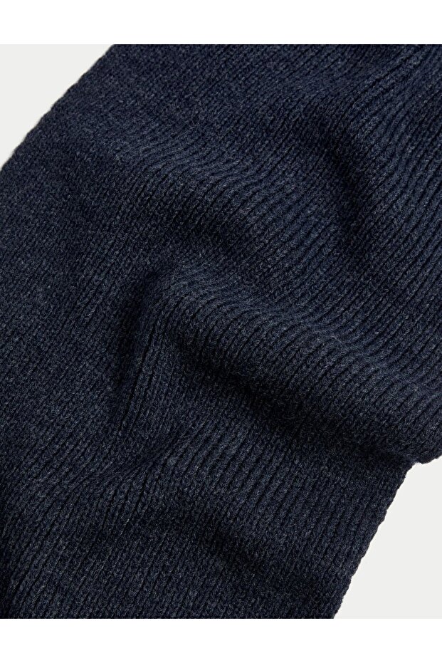 Fitil Detaylı Örme Atkı - 2