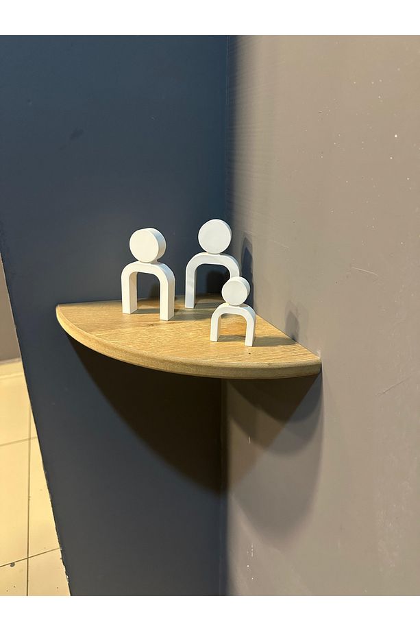 Köşe Rafı Oval Kenarlı 25cm 1 Adet Estetik ve Pratik Mutfak Banyo Salon Çalışma ve Oturma Odası Rafı - 1