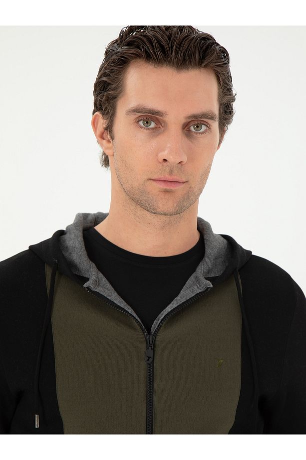 Siyah Regular Fit Triko Hırka 50292502-VR046 - 2