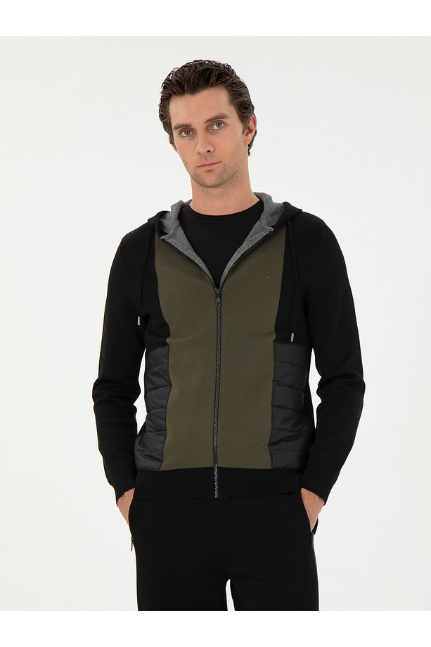 Siyah Regular Fit Triko Hırka 50292502-VR046 - 1
