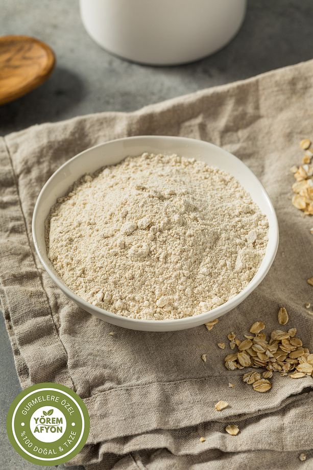 Yörem Afyon Meşhur Sivas Organik Tarım Mahsülü Gdo'suz Yulaf Unu, Tozu {avena Sativa} | 450gr. - 2
