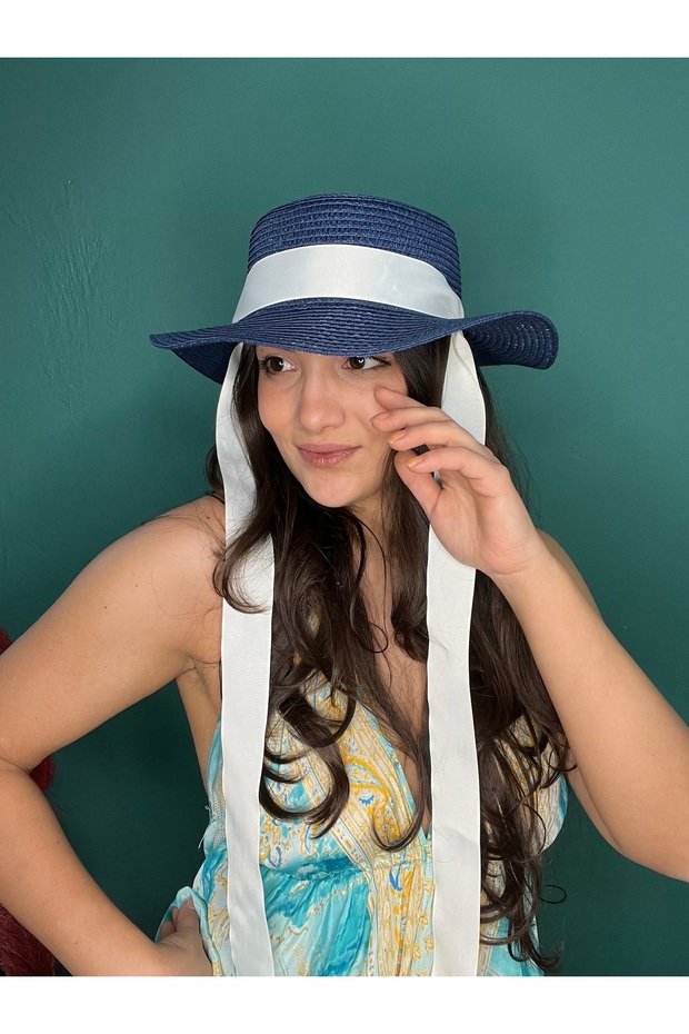 Straw Hat with Ties - 8