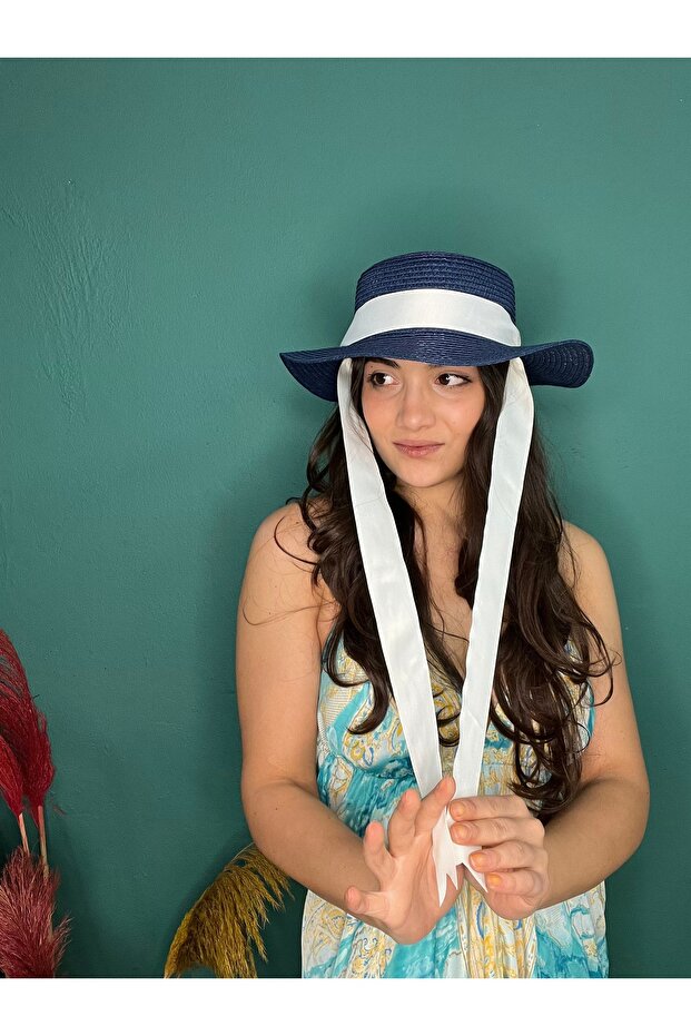 Straw Hat with Ties - 5