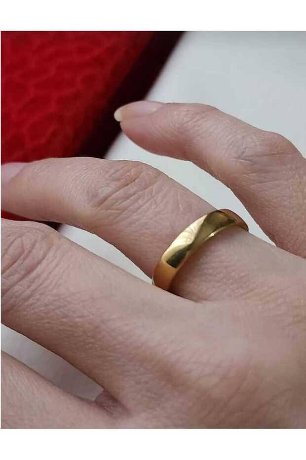 ÇELİK ALYANS 3MM GOLD BOMBELİ - 2