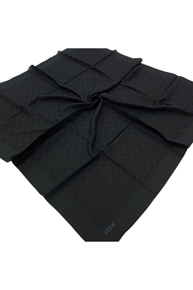Siyah Elegance Monogram Eşarp 1090500-911 - 1