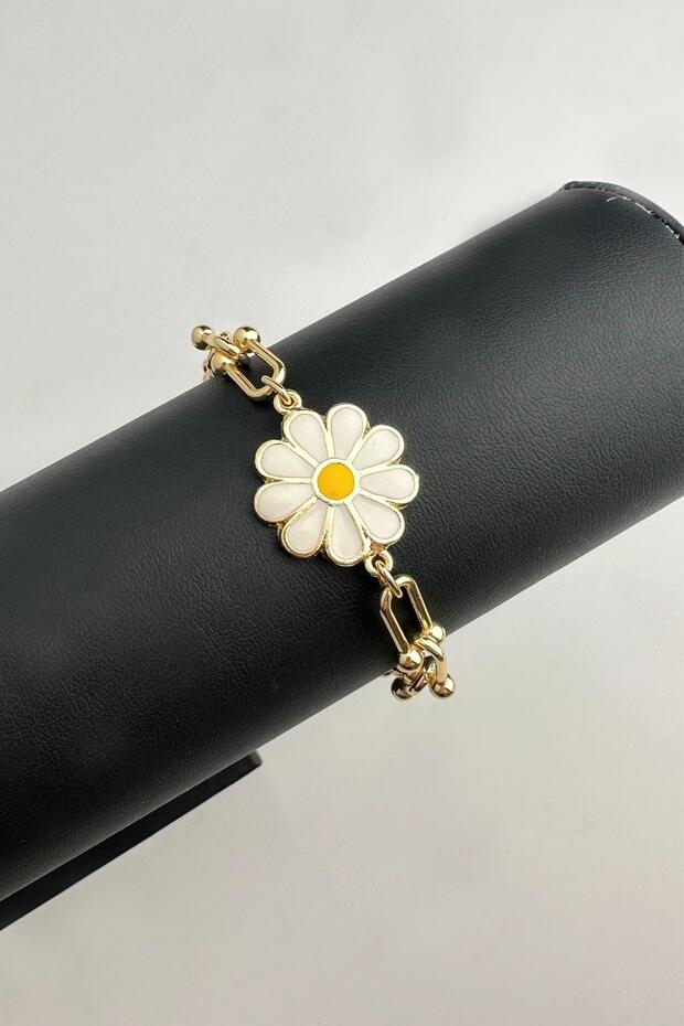 Gold Papatya Figürlü Bileklik - 1