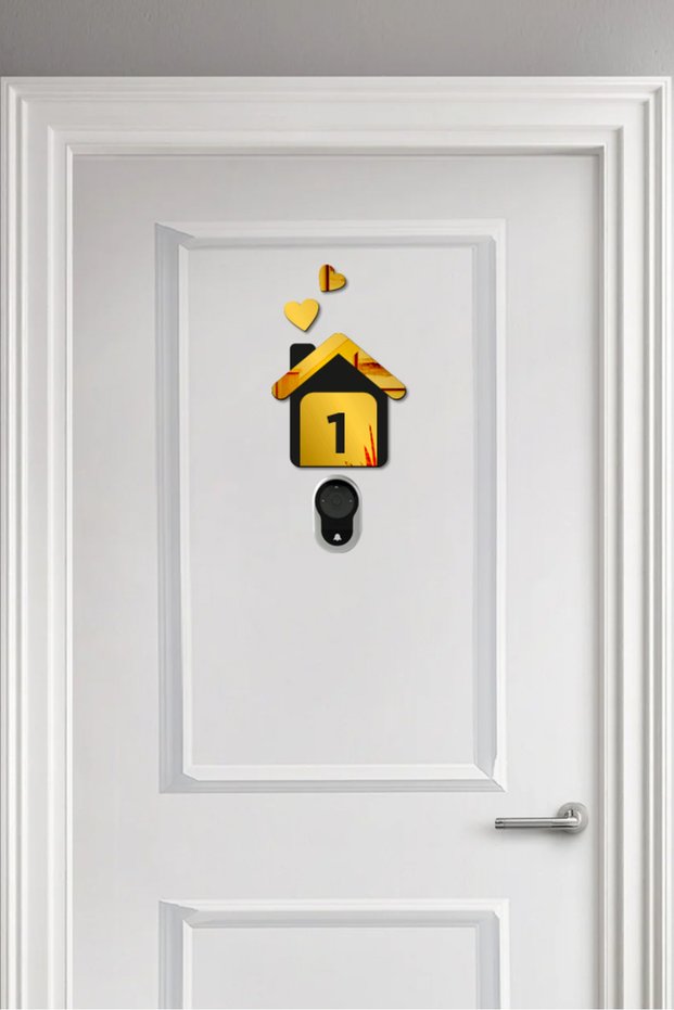 Decorative House Themed Apartment, Door, Hotel, Room, Shop Number Door Ornament No:1