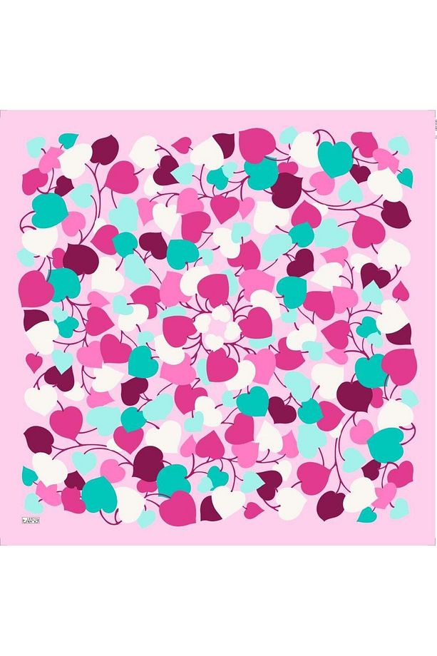 Soft Pembe Desenli Eşarp 6083-02 - 1