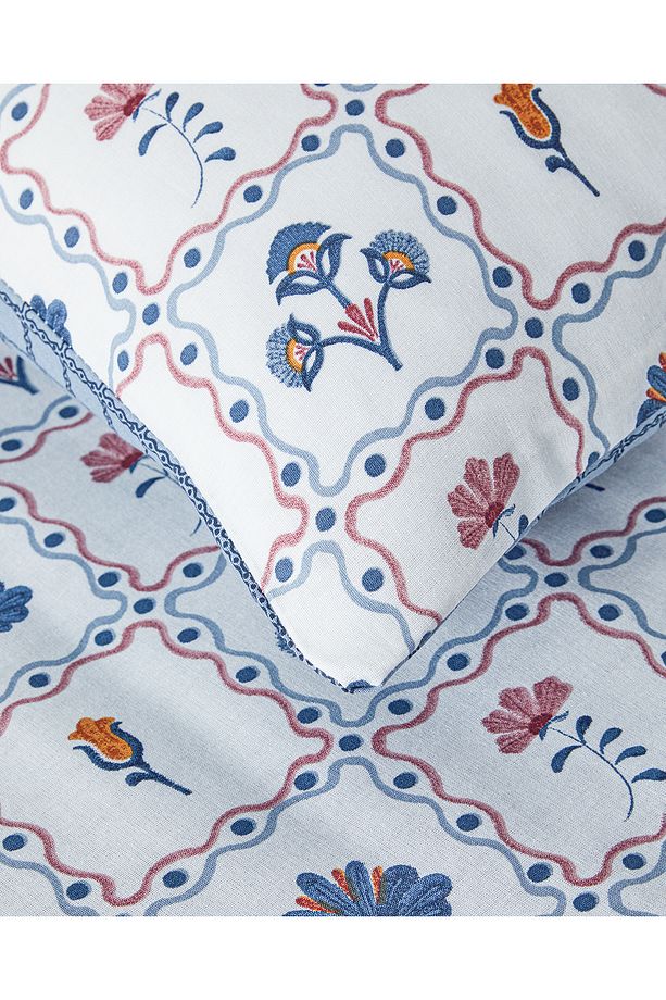 Ornate Fancy Pamuklu Tek Kişilik Nevresim Seti 160x220 cm Mavi - 3
