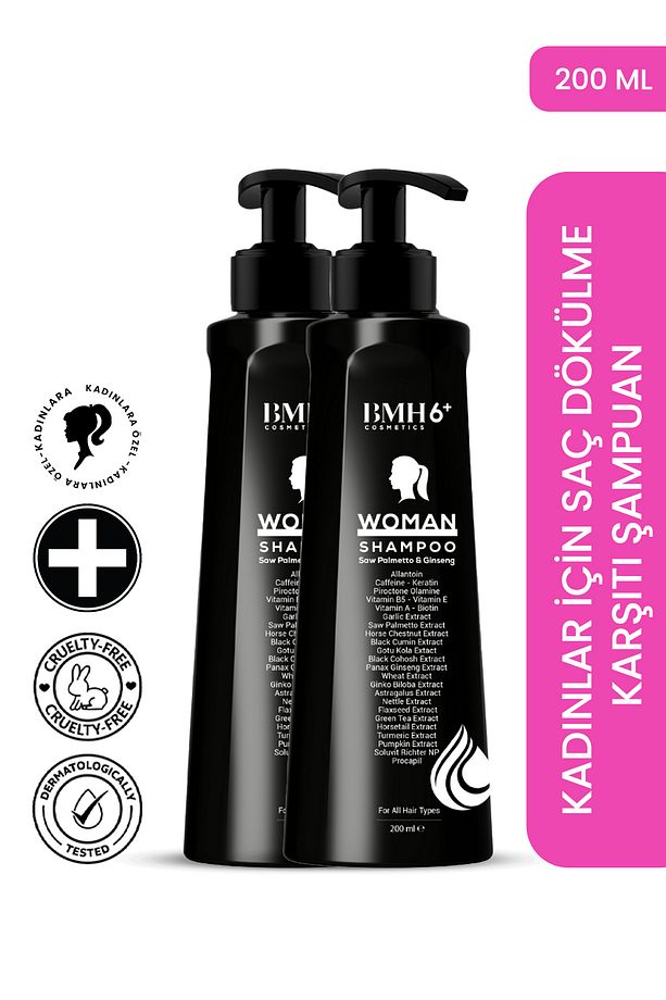 Bmh 6 Kadın Saç Dökülme Karşıtı Şampuan 200 ml X 2 Adet - 1