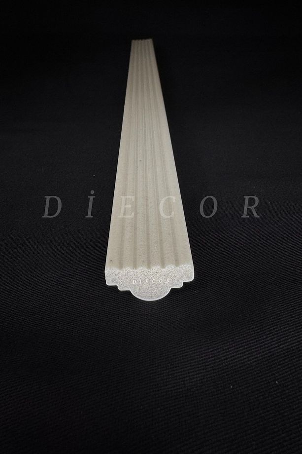Dekoratif Boyanabilir Hazır Kesimli 2.5 Cm Zarif 3 Üst 3 Alt Duvar Çıtası Paketi - 8